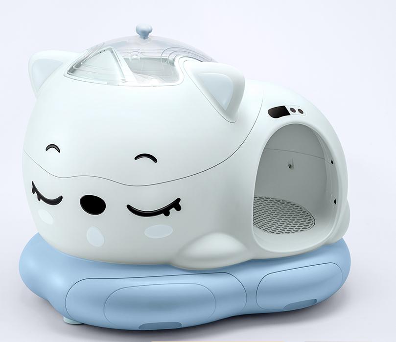 Meluaimpet Self-Cleaning Litter Box - Cat-Shaped Design for Comfort, 80L+10L Capacity, Smart App Control, Automatic