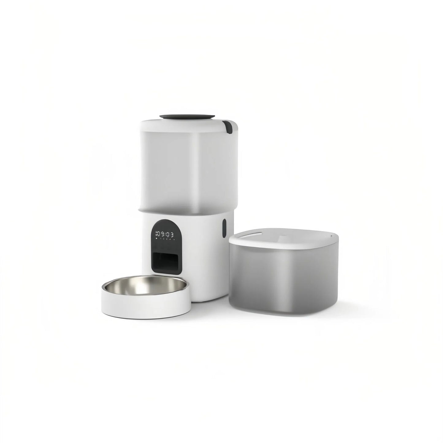 Smart Food & Water Dispenser Combo - 4.5L Feeder, 2.5L Tank,Multifunctional Control Panel, Battery Backup, APP/WiFi/Video Options