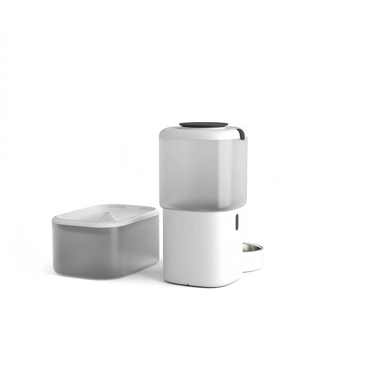 Smart Food & Water Dispenser Combo - 4.5L Feeder, 2.5L Tank,Multifunctional Control Panel, Battery Backup, APP/WiFi/Video Options