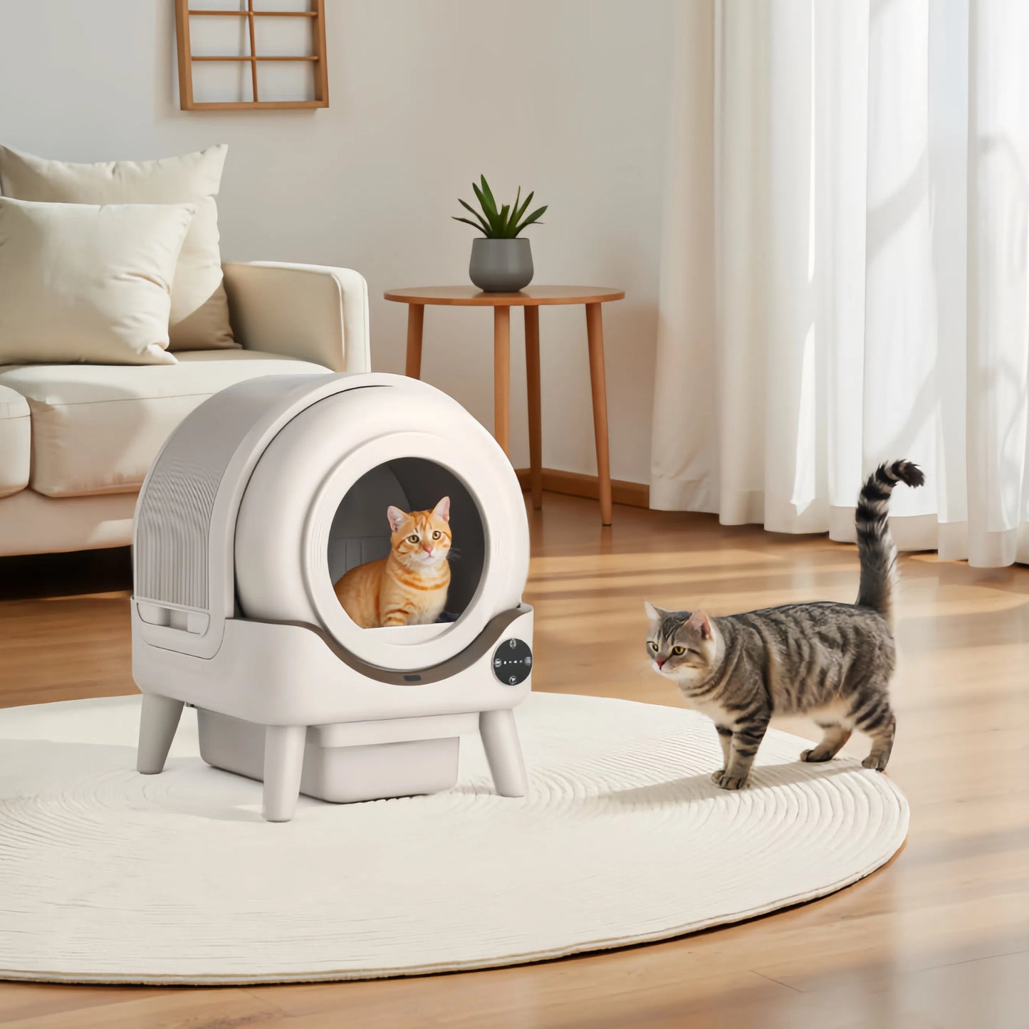 110L + 15L Smart Self-Cleaning Cat Litter Box - Fully Enclosed, Large Capacity Automatic Litter Box, Anti-Odour & Cat-Safe Design