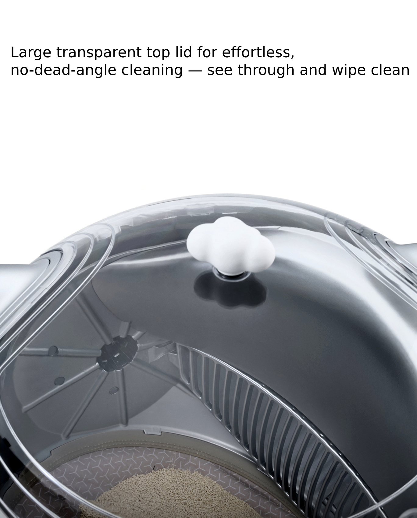 Meluaimpet Self-Cleaning Litter Box - Cat-Shaped Design for Comfort, 80L+10L Capacity, Smart App Control, Automatic