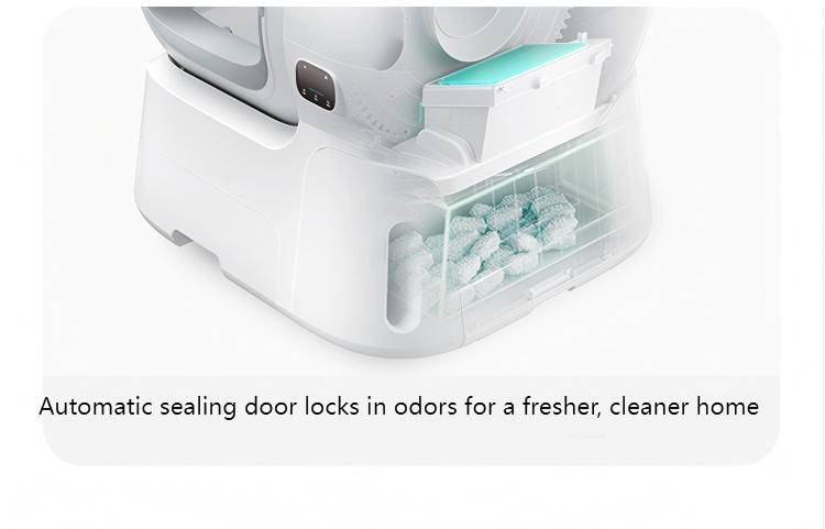106L+12L Large Capacity Self-Cleaning Cat Litter Box with 2.4G WiFi & App Control, Automatic Refill System, Dual Filters Included for Multiple Cats