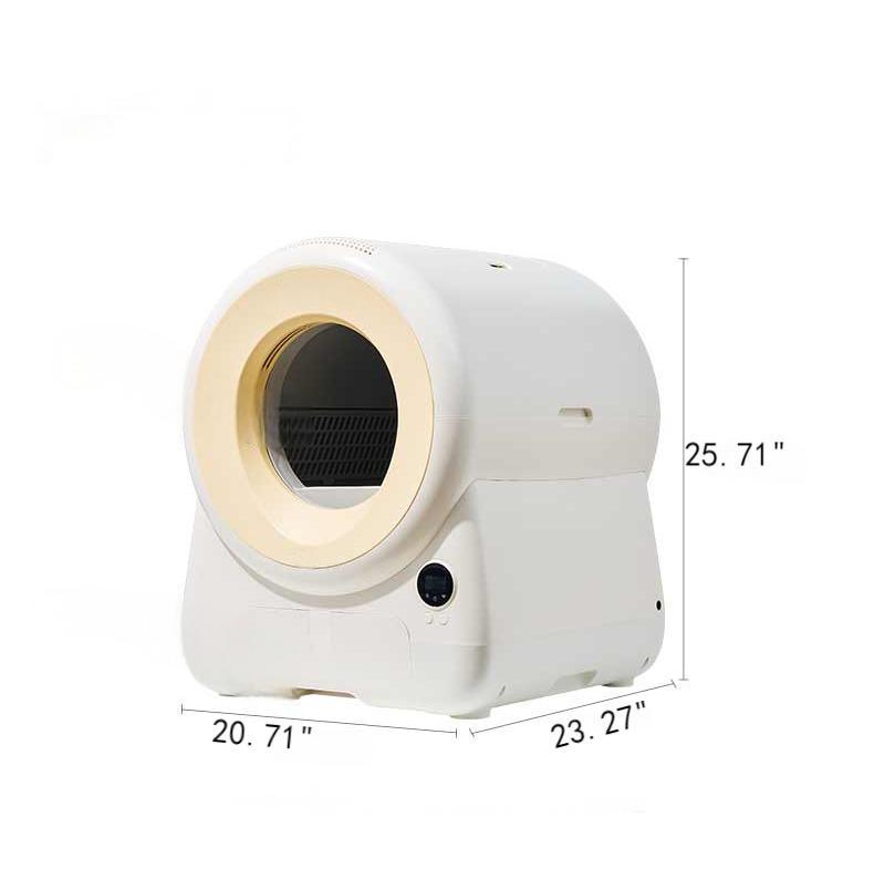 Meluaimpet 65L+11L Self Cleaning Cat Litter Box with App Control, Odor-Free Pet Waste Disposal with Filter
