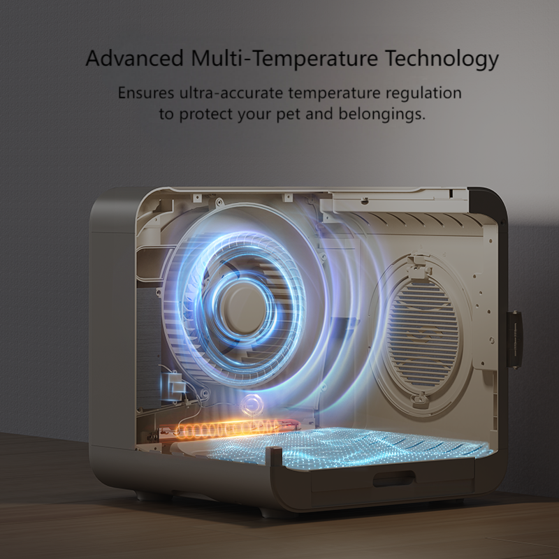 Automatic Pet Dryer Box for Cats and Small Dogs, 37dB Ultra Quiet 62L Capacity Cat Dryer Box with APP Control, 360°Efficient Dog Dryer Box and Smart Temperature Control for Pet Grooming