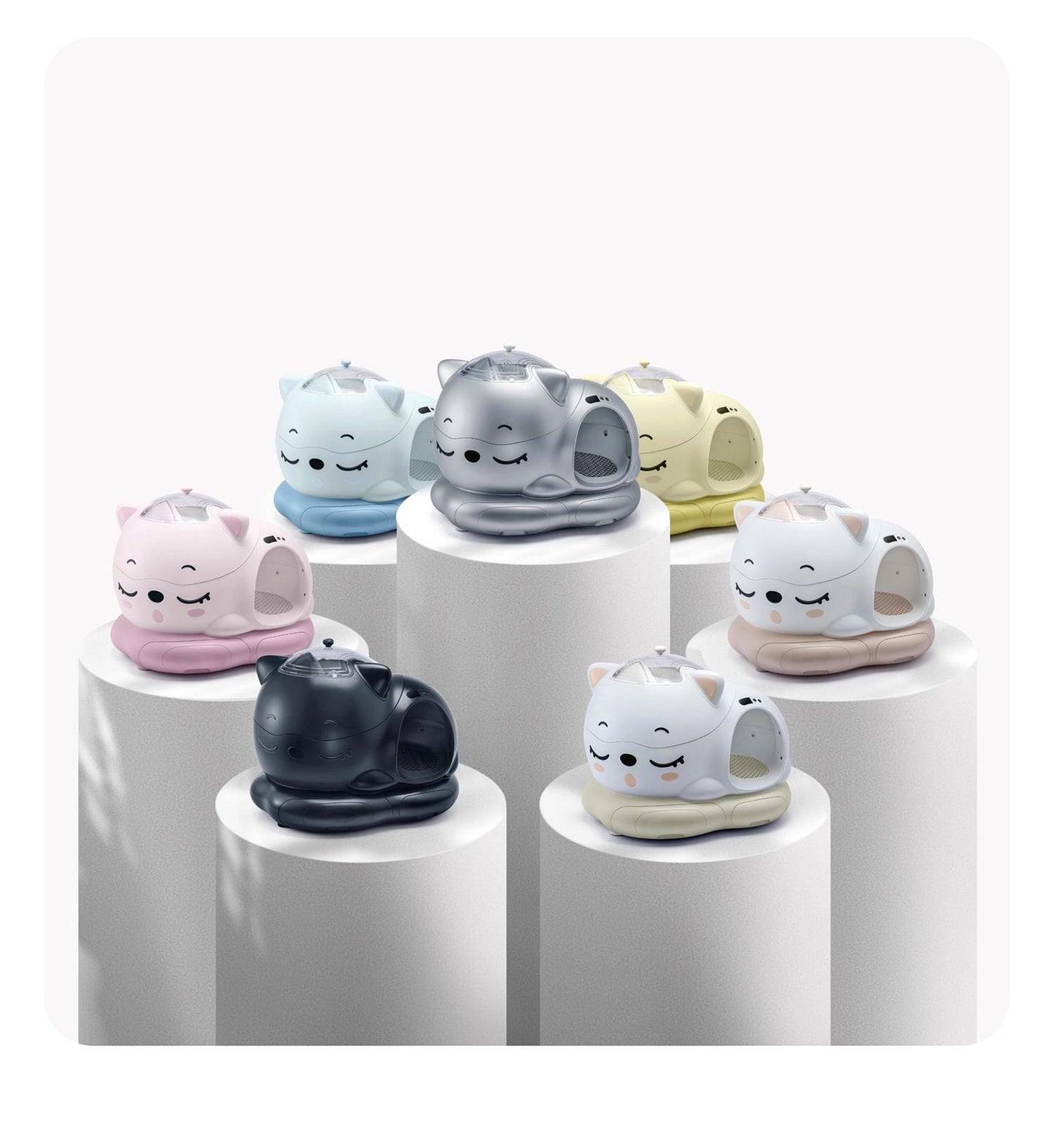 Meluaimpet Self-Cleaning Litter Box - Cat-Shaped Design for Comfort, 80L+10L Capacity, Smart App Control, Automatic