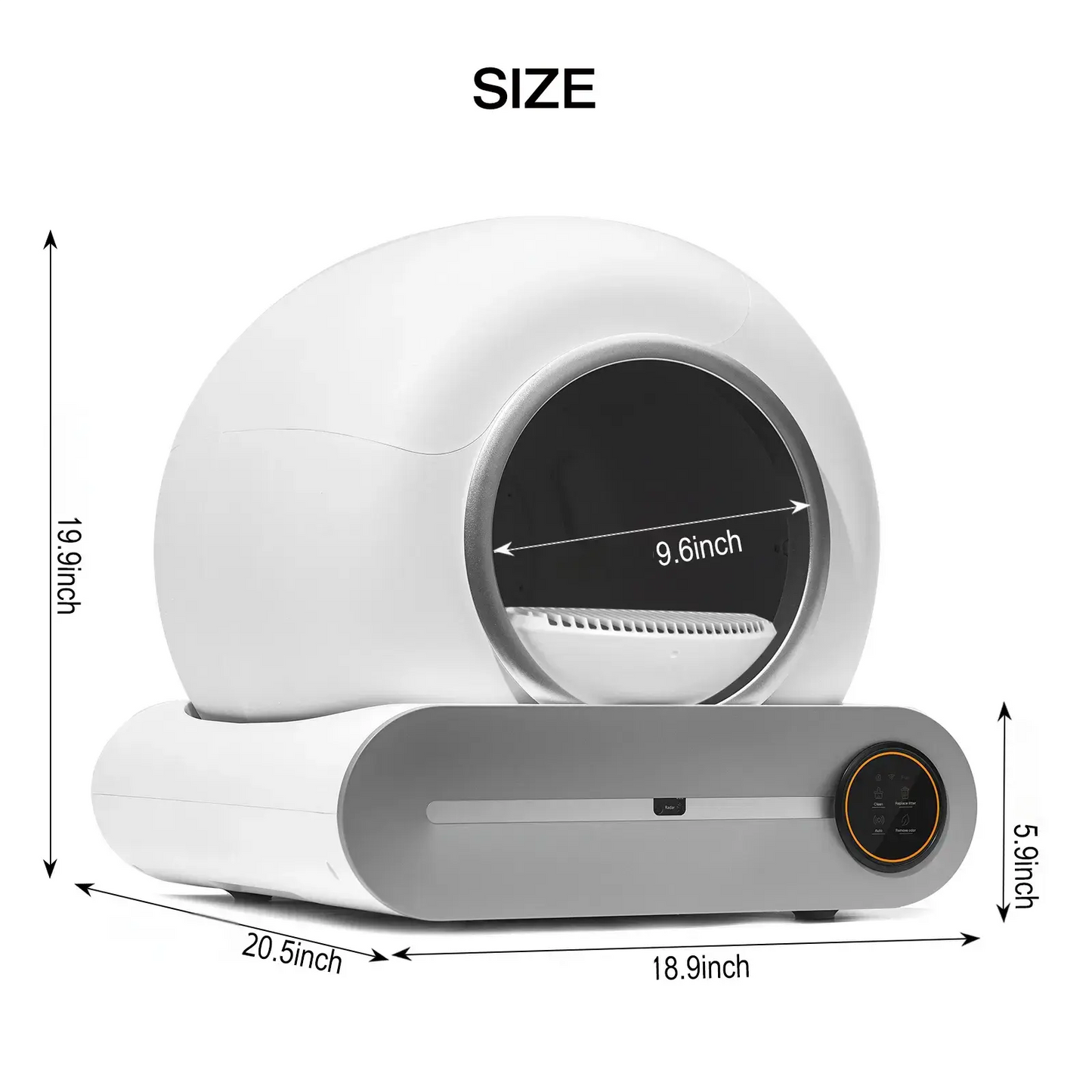 Self-Cleaning Cat Litter Box, Automatic Scooping and Odor Removal, App Control Support 2.4G WiFi, Smart Automatic Cat Litter Box with Liner
