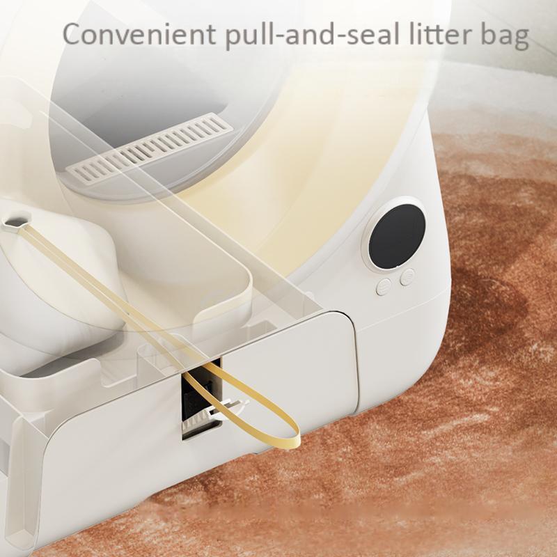 Meluaimpet 65L+11L Self Cleaning Cat Litter Box with App Control, Odor-Free Pet Waste Disposal with Filter