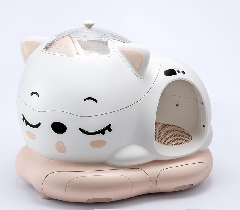 Meluaimpet Self-Cleaning Litter Box - Cat-Shaped Design for Comfort, 80L+10L Capacity, Smart App Control, Automatic