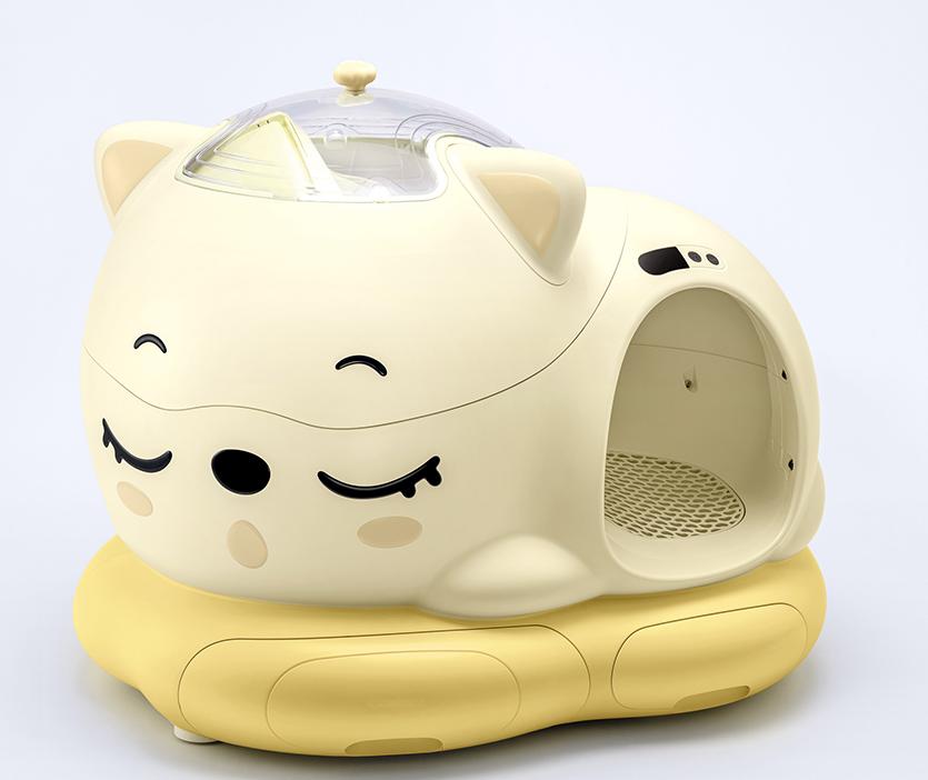 Meluaimpet Self-Cleaning Litter Box - Cat-Shaped Design for Comfort, 80L+10L Capacity, Smart App Control, Automatic