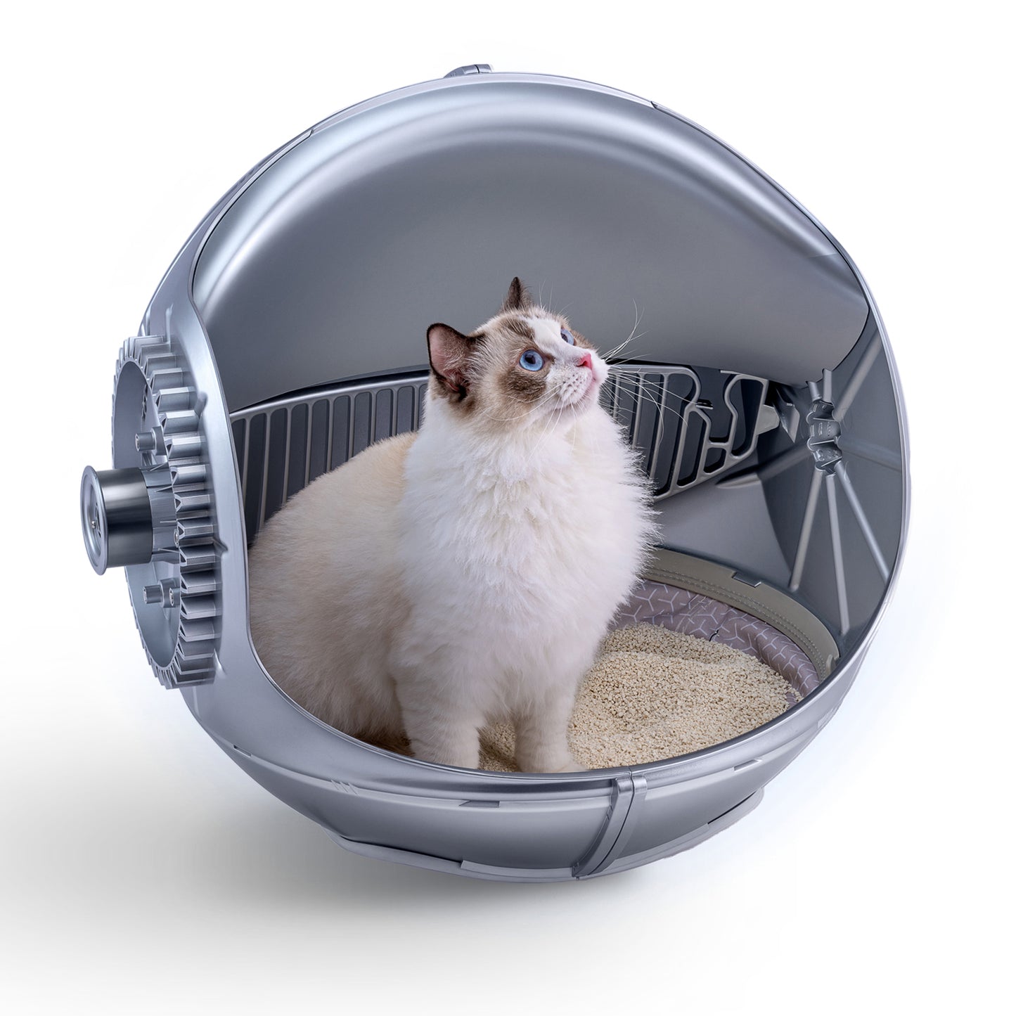 Meluaimpet Self-Cleaning Litter Box - Cat-Shaped Design for Comfort, 80L+10L Capacity, Smart App Control, Automatic