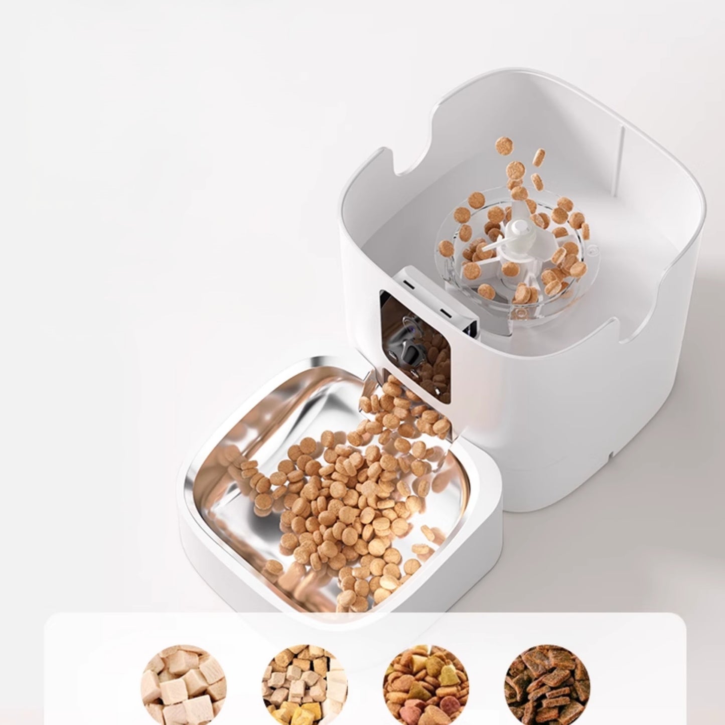 Smart Dual-Camera Pet Feeder & Waterer with AI Pet Recognition, APP Remote Control, Dual Power Supply, 4L/6L Capacity – HD Video & Voice, Timed Feeding, Easy-Clean Design
