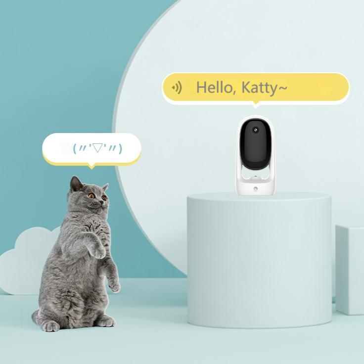 Smart Pet Camera with Laser Toy & Voice Interaction, Laser Cat Teaser, Interactive Cat Laser Toy, Colorful Ambient Light, APP Control, for Cats & Kittens