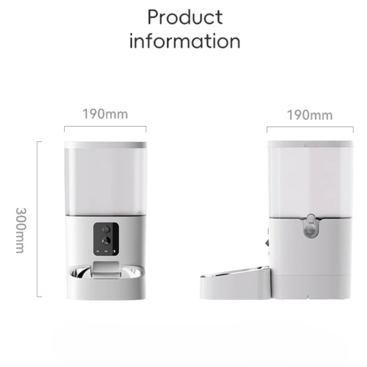 Smart Dual-Camera Pet Feeder & Waterer with AI Pet Recognition, APP Remote Control, Dual Power Supply, 4L/6L Capacity – HD Video & Voice, Timed Feeding, Easy-Clean Design