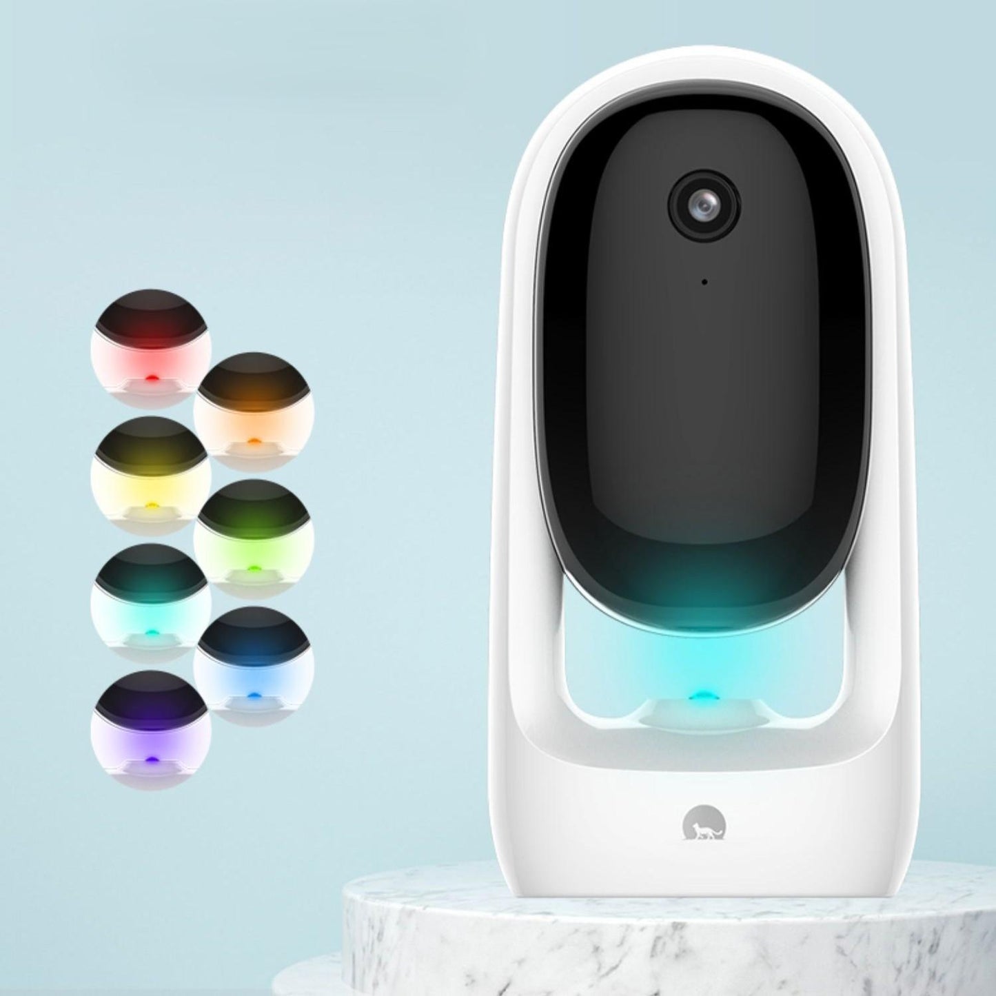 Smart Pet Camera with Laser Toy & Voice Interaction, Laser Cat Teaser, Interactive Cat Laser Toy, Colorful Ambient Light, APP Control, for Cats & Kittens