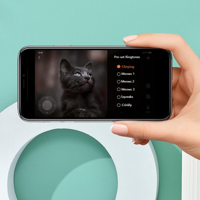 Smart Pet Camera with Laser Toy & Voice Interaction, Laser Cat Teaser, Interactive Cat Laser Toy, Colorful Ambient Light, APP Control, for Cats & Kittens