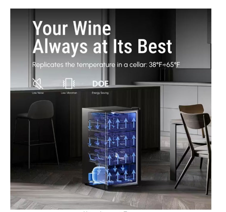 24 in. Dual Zone 46-Bottles Built-In Wine Cooler Refrigerator