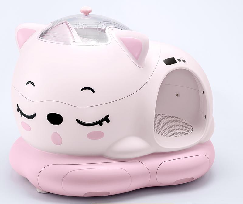 Meluaimpet Self-Cleaning Litter Box - Cat-Shaped Design for Comfort, 80L+10L Capacity, Smart App Control, Automatic