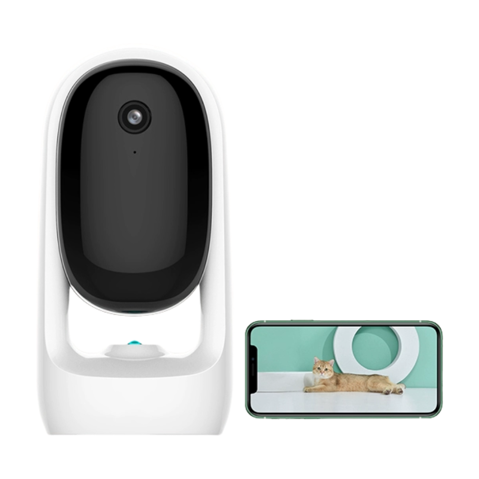 Smart Pet Camera with Laser Toy & Voice Interaction, Laser Cat Teaser, Interactive Cat Laser Toy, Colorful Ambient Light, APP Control, for Cats & Kittens