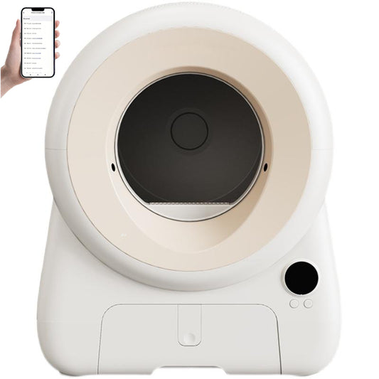 Meluaimpet 65L+11L Self Cleaning Cat Litter Box with App Control, Odor-Free Pet Waste Disposal with Filter