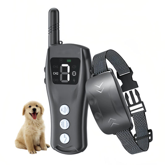 1,600 ft Dog Training Collar with Remote for 8-110Ibs Small Medium Large Dogs 3 Training Modes and 7-Level Sensitivity IP67 Waterproof Rechargeable e-Collar