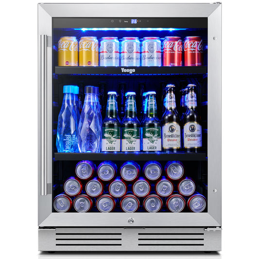 24 in. Single Zone 180-Cans Beverage Cooler