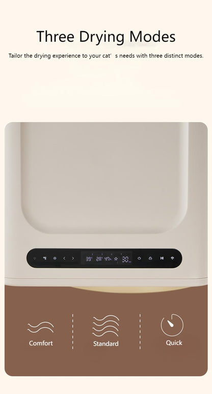Automatic Pet Dryer Box for Cats and Small Dogs, 37dB Ultra Quiet 62L Capacity Cat Dryer Box with APP Control, 360°Efficient Dog Dryer Box and Smart Temperature Control for Pet Grooming