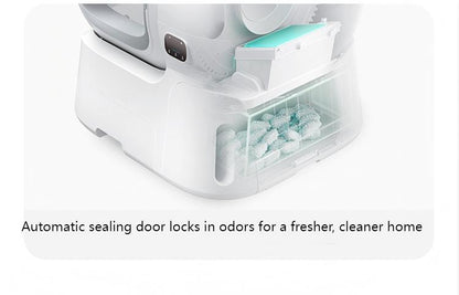 106L+12L Large Capacity Self-Cleaning Cat Litter Box with 2.4G WiFi & App Control, Automatic Refill System, Dual Filters Included for Multiple Cats