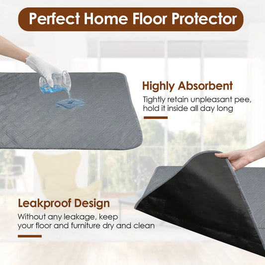 72x72inch Dog Pee Pad Reusable Machine Washable Pet Training Pad Highly Absorbent Quick Dry