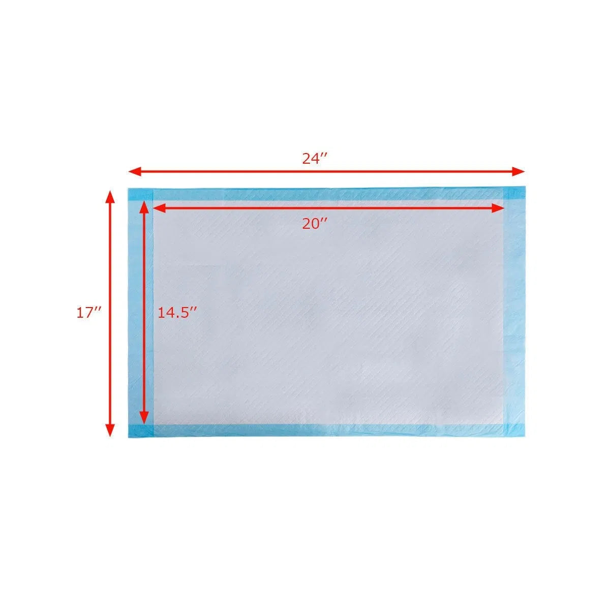 300 Pcs 17" x 24" Pet Wee Pee Piddle Pad