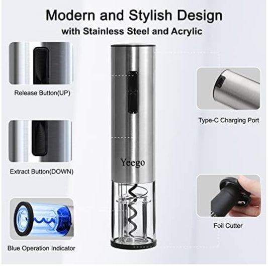 Electric Single Bottle Wine Chiller for 750ml Red & White Wine