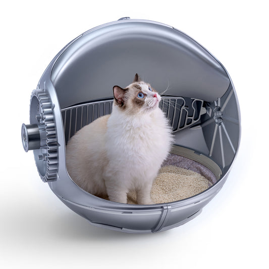 Meluaimpet Self-Cleaning Litter Box - Cat-Shaped Design for Comfort, 80L+10L Capacity, Smart App Control, Automatic