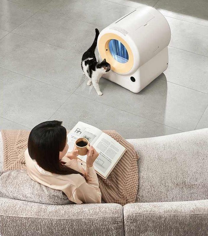 Meluaimpet 65L+11L Self Cleaning Cat Litter Box with App Control, Odor-Free Pet Waste Disposal with Filter