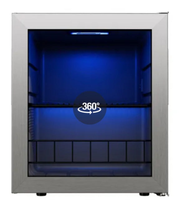 16.9 in. Single Zone 65-Cans Freestanding Compressor Beverage Cooler Refrigerator Fridge in Stainless Steel Frost Free