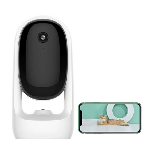 Smart Pet Camera with Laser Toy & Voice Interaction, Laser Cat Teaser, Interactive Cat Laser Toy, Colorful Ambient Light, APP Control, for Cats & Kittens